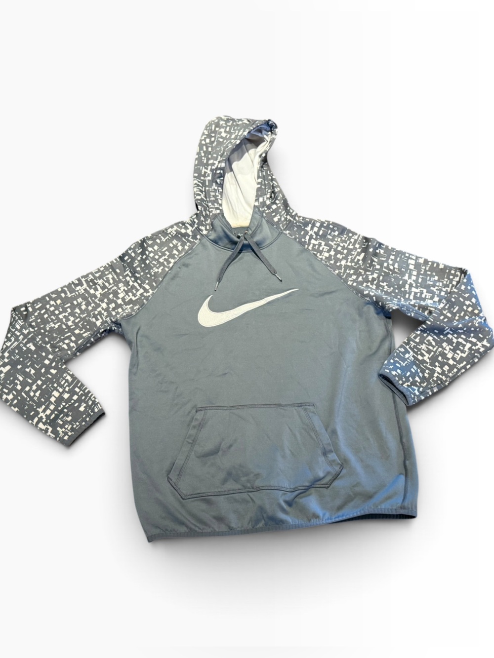 Nike Dri Fit Adult Size Large Gray Two Tone Hoodie
